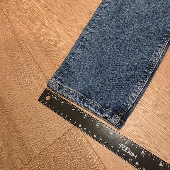 Reiss Bailey High Rise Straight Leg Blue Button Fly Jeans Medium Wash Womens - Picture 10 of 12